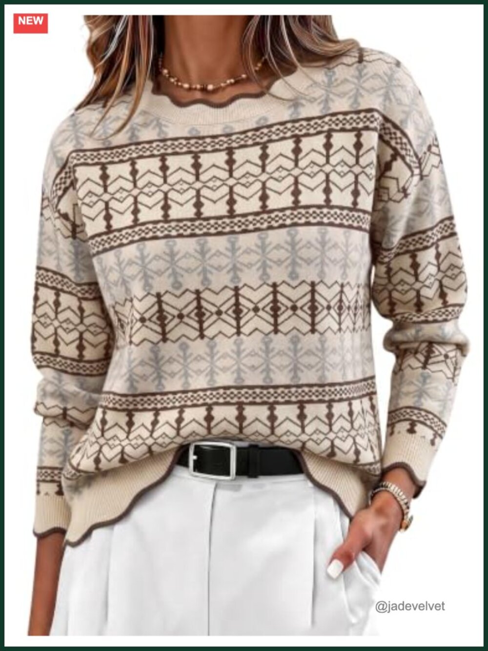 Women's Loose Knit Crew Neck Sweater Long Sleeve Fall Winter Pullover Top